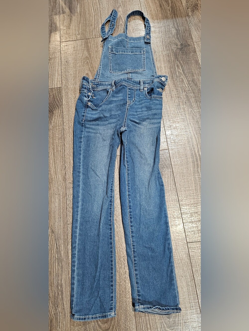Cat & Jack Blue Denim Overalls Jeans Size 7/8 (M)